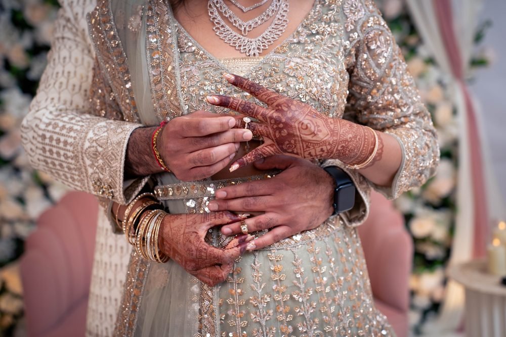 Indian Bride Groom hands closeup shot in Windsor, Ontario